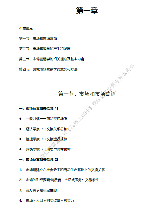 图片[1]-安徽专升本市场营销笔记-安徽专升本自学网